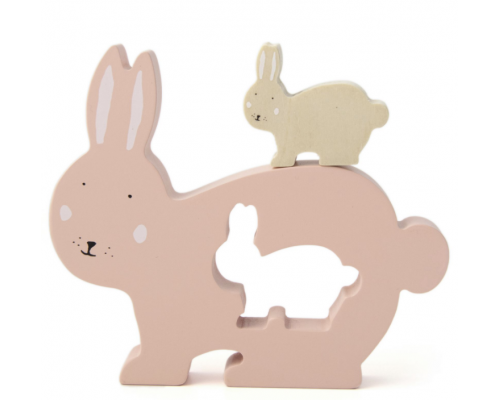 Trixie, Wooden Baby Puzzle, Βρεφικό Ξύλινο Πάζλ, Mrs Rabbit, 18m+, 1τμχ. Trixie, Wooden Baby Puzzle, Βρεφικό Ξύλινο Πάζλ, Mrs Rabbit, 18m+, 1τμχ.