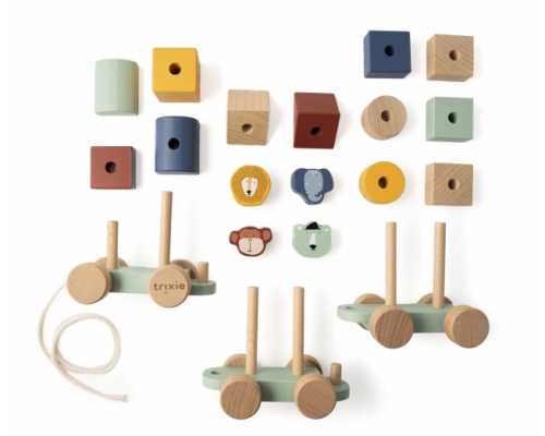 Trixie Wooden Animal Train, Ξύλινο Τρενάκι με Κυβάκια 18+m, 1τμχ.