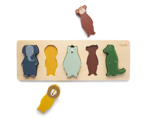 Trixie Wooden Shape Puzzle, Ξύλινο Πάζλ με Ζωάκια, 12m+, 1τμχ.