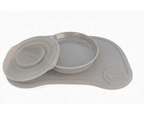 Twistshake, Suction Mat &Plate &Lid, Αντιολισθητικό Σουπλά με Αποσπώμενο Πιάτο, Χρώμα Γκρί, 78442, 1τμχ. Twistshake, Suction Mat &Plate &Lid, Αντιολισθητικό Σουπλά με Αποσπώμενο Πιάτο, Χρώμα Γκρί, 78442, 1τμχ.