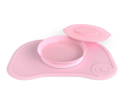 Twistshake, Suction Mat &Plate &Lid, Αντιολισθητικό Σουπλά με Αποσπώμενο Πιάτο, Χρώμα Ρόζ, 78439, 1τμχ.
