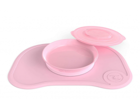 Twistshake, Suction Mat &Plate &Lid, Αντιολισθητικό Σουπλά με Αποσπώμενο Πιάτο, Χρώμα Ρόζ, 78439, 1τμχ.