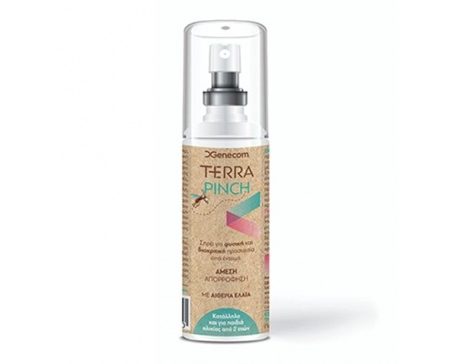 Genecom Terra Pinch Φυσική Προστασία Από Έντομα με αιθέρια έλαια κατάλληλο και για παιδιά από 2 ετών 120ml  Genecom Terra Pinch Φυσική Προστασία Από Έντομα με αιθέρια έλαια κατάλληλο και για παιδιά από 2 ετών 120ml
