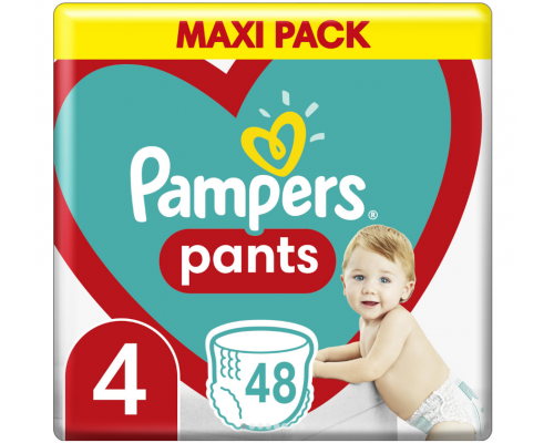Pampers, Pants Maxi Pack No 4 9-15kg, Πάνες Βρακάκι, 48τεμ. Pampers, Pants Maxi Pack No 4 9-15kg, Πάνες Βρακάκι, 48τεμ.