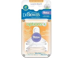 Dr.Brown's Natural Flow, Θηλή Σιλικόνης, 9m+, Επίπεδο 4, Φαρδύς Λαιμός, 2 τεμ (No363) Dr.Brown's Natural Flow, Θηλή Σιλικόνης, 9m+, Επίπεδο 4, Φαρδύς Λαιμός, 2 τεμ (No363)