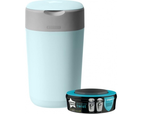 Tommee Tippee Sangenic Tec, Κάδος Απόρριψης Πάνας για Καταπολέμηση της Δυσοσμίας, Χρώμα Γαλάζιο, 1τμχ