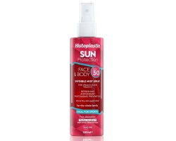 Histoplastin Sun Protection Face & Body Invisible Mist Spray SPF50 Αντηλιακό Σπρέι Προσώπου & Σώματος, 200ml  Histoplastin Sun Protection Face & Body Invisible Mist Spray SPF50 Αντηλιακό Σπρέι Προσώπου & Σώματος, 200ml