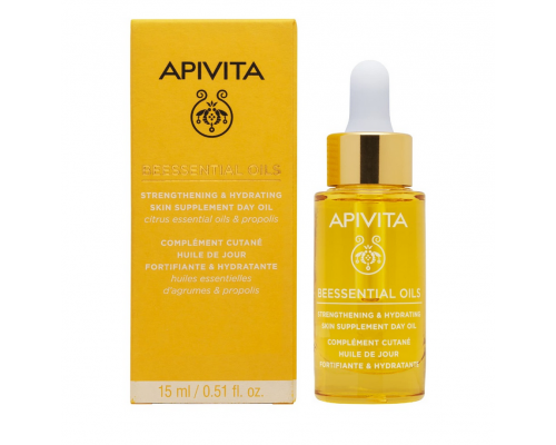 Apivita Beessential Oils Έλαιο Προσώπου Ημέρας με αιθέρια έλαια εσπεριδοειδών & πρόπολη 15 ml
