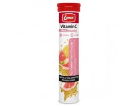  Lanes Vitamin C Plus Beauty 500mg Ενίσχυση του ανοσοποιητικού συστήματος και διατήρηση της φυσιολογικής κατάστασης του δέρματος, των μαλλιών, των νυχιών  με Γεύση Pink Lemonade, 20 αναβράζοντα δισκία 