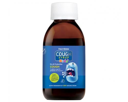 Frezyderm Cough Syrup Kids Σιρόπι για τον Ξηρό και Παραγωγικό Βήχα με Γεύση Φράουλα και Μέλι για παιδιά από 1+  , 182g  Frezyderm Cough Syrup Kids Σιρόπι για τον Ξηρό και Παραγωγικό Βήχα με Γεύση Φράουλα και Μέλι για παιδιά από 1+  , 182g
