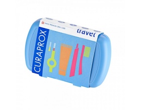  Curaprox Travel Set  με Οδοντόκρεμα 10ml, Οδοντόβουρτσα Πτυσσόμενη, Μεσοδόντιο Βουρτσάκι Καθαρισμού & Κουτί Μεταφοράς, 1τεμ. 