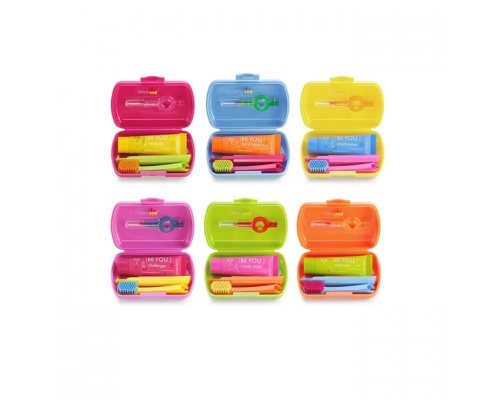Curaprox Travel Set  με Οδοντόκρεμα 10ml, Οδοντόβουρτσα Πτυσσόμενη, Μεσοδόντιο Βουρτσάκι Καθαρισμού & Κουτί Μεταφοράς, 1τεμ.   Curaprox Travel Set  με Οδοντόκρεμα 10ml, Οδοντόβουρτσα Πτυσσόμενη, Μεσοδόντιο Βουρτσάκι Καθαρισμού & Κουτί Μεταφοράς, 1τεμ.