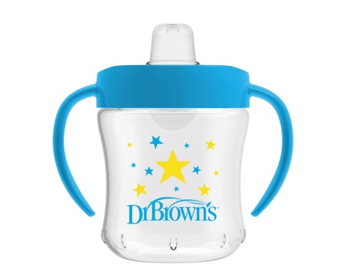 Dr. Brown's  Soft-Spout Cup 15/61001, Κύπελλο με Μαλακό Στόμιο με Καπάκι και Λαβές, μπλε, 6m+, 180ml, 1τμχ Dr. Brown's  Soft-Spout Cup 15/61001, Κύπελλο με Μαλακό Στόμιο με Καπάκι και Λαβές, μπλε, 6m+, 180ml, 1τμχ