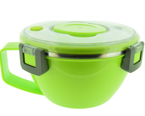 Ecolife Round Double Wall, Φαγητοδοχείο-Θερμός με Χώρισμα, Χρώμα Πράσινο, 850ml. Ecolife Round Double Wall, Φαγητοδοχείο-Θερμός με Χώρισμα, Χρώμα Πράσινο, 850ml.