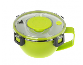 Ecolife Round Double Wall, Φαγητοδοχείο-Θερμός με Χώρισμα, Χρώμα Πράσινο, 850ml.