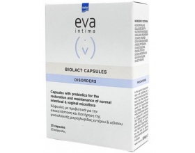 INTERMED Eva Biolact Προβιοτικά σε κάψουλες για Αποκατάσταση και διατήρηση γυναικείας εντερικής & κολπικής χλωρίδας 20 κάψουλες INTERMED Eva Biolact Προβιοτικά σε κάψουλες για Αποκατάσταση και διατήρηση γυναικείας εντερικής & κολπικής χλωρίδας 20 κάψουλες