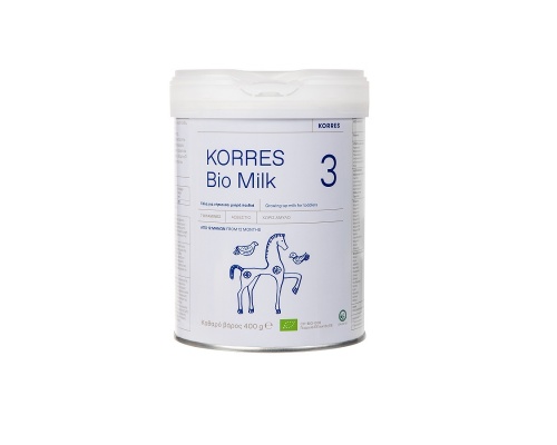 KORRES Bio Milk 3 Bιολογικό γάλα για νήπια και μικρά παιδία, ειδικά μελετημένο για παιδιά 12 μηνών και άνω 400gr  KORRES Bio Milk 3 Bιολογικό γάλα για νήπια και μικρά παιδία, ειδικά μελετημένο για παιδιά 12 μηνών και άνω 400gr