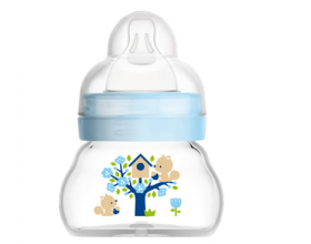 MAM 0+m Feel Good , Μπιμπερό Γυάλινο, Χρώμα Μπλέ 380s, 90ml, 1 τμχ