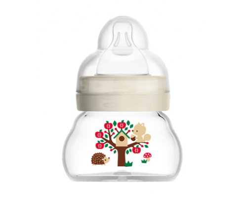 MAM 0+m Feel Good , Μπιμπερό Γυάλινο, Χρώμα Λευκό 380s, 90ml, 1 τμχ