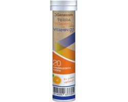 Genecom Terra Vitamin C + Vitamin D3 με Γεύση Πορτοκάλι, 20eff. tabs