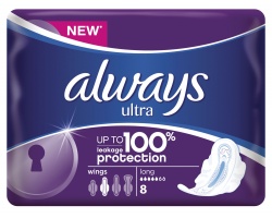 Always Ultra Long Size 2, 8 Σερβιέτες. Always Ultra Long Size 2, 8 Σερβιέτες.