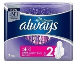 Always Platinum Ultra Super Plus, Size 2, 7 Σερβιέτες. Always Platinum Ultra Super Plus, Size 2, 7 Σερβιέτες.