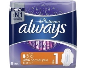 Always Platinum Ultra Normal Plus Size 1, 8 Σερβιέτες.