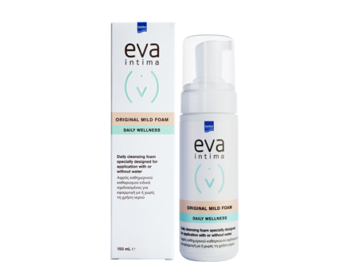 Eva Intima Original Mild Foam Αφρός Καθημερινού Καθαρισμού Ειδικά Σχεδιασμένος για Εφαρμογή με ή Χωρίς τη Χρήση Νερού,150ml Eva Intima Original Mild Foam Αφρός Καθημερινού Καθαρισμού Ειδικά Σχεδιασμένος για Εφαρμογή με ή Χωρίς τη Χρήση Νερού,150ml