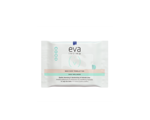 Intermed Eva Intima Pocket Size Towelettes Πανάκια Καθαρισμού της Ευαίσθητης Περιοχής, 10 πανάκια