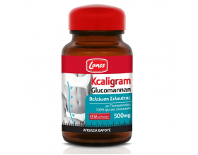 Lanes Kcaligram Glucomannan Συμπλήρωμα Διατροφής με Γλυκομαννάνη για Βελτίωση Σιλουέτας, 500mg 60 ταμπλέτες