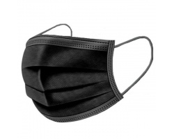 Disposable Medical Mask 3ply Χειρουργικές Μάσκες σε Χρώμα Μαύρο, 10τμχ