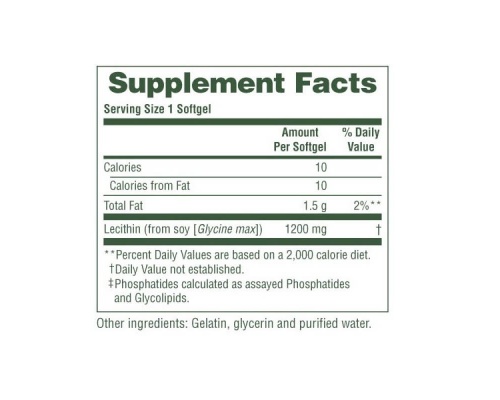 Nature's Plus Lecithin 1200mg Συμπλήρωμα Διατροφής με Λεκιθίνη, 90 μαλακές κάψουλες