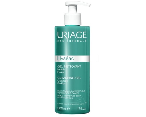 Uriage Hyseac Cleansing Gel Απαλό καθαριστικό Gel, για το καθαρισμό λιπαρών με τάση ακμής επιδερμίδων 500ml & ΔΩΡΟ Hyseac 3-Regul Soin Global  Κρέμα Τριπλής Δράσης, 15ml Uriage Hyseac Cleansing Gel Απαλό καθαριστικό Gel, για το καθαρισμό λιπαρών με τάση ακμής επιδερμίδων 500ml & ΔΩΡΟ Hyseac 3-Regul Soin Global  Κρέμα Τριπλής Δράσης, 15ml