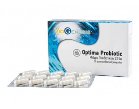 VIOGENESIS Optima Probiotic Συμπλήρωμα διατροφής Προβιοτικά πλυθησμού 22 δις εντερικής απορρόφησης 30 κάψουλες 