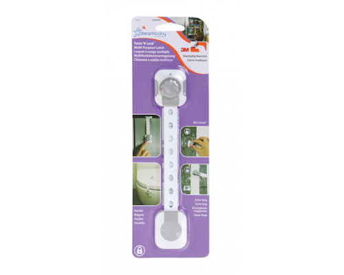 Dreambaby Twist'n Lock Multi Purpose Latch, Ασφάλεια Γενικής Χρήσης 22cm, 1τμχ. Dreambaby Twist'n Lock Multi Purpose Latch, Ασφάλεια Γενικής Χρήσης 22cm, 1τμχ.