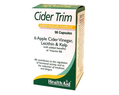 Health Aid Cider Trim Συμπλήρωμα Αδυνατίσματος με μηλόξυδο, 90 κάψουλες  Health Aid Cider Trim Συμπλήρωμα Αδυνατίσματος με μηλόξυδο, 90 κάψουλες
