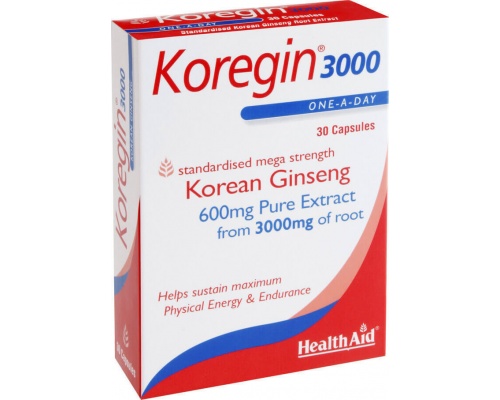 Health Aid Κoregin 3000mg Συμπλήρωμα Διατροφής Για Φυσική Ευεξία & Ενέργεια, 30 κάψουλες Health Aid Κoregin 3000mg Συμπλήρωμα Διατροφής Για Φυσική Ευεξία & Ενέργεια, 30 κάψουλες