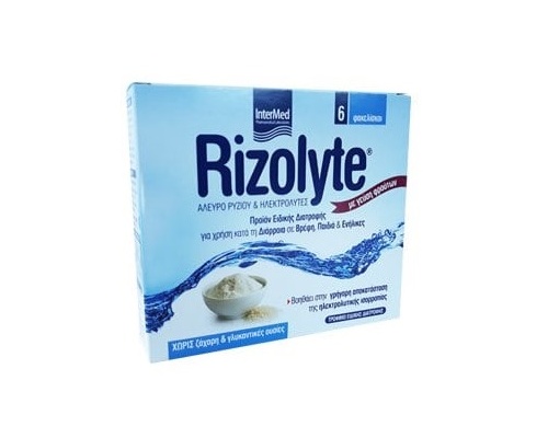 Intermed Rizolyte Προϊόν Ειδικής Διατροφής Για Την Διάρροια, 6 φακελίσκοι