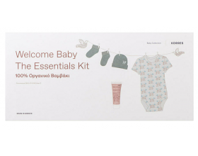Korres Welcome Baby the Essentials Kit, Σετ Ρούχων Νεογέννητου από 100% Οργανικό Βαμβάκι και Κρέμα Αλλαγής Πάνας 20ml.
