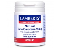 Lamberts Natural Beta Carotene 15mg Συμπλήρωμα Διατροφής με Β-Καροτίνη & Αντιοξειδωτική Δράση, 90 κάψουλες Lamberts Natural Beta Carotene 15mg Συμπλήρωμα Διατροφής με Β-Καροτίνη & Αντιοξειδωτική Δράση, 90 κάψουλες