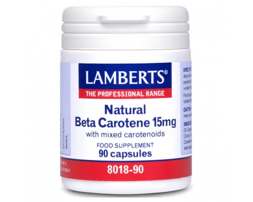 Lamberts Natural Beta Carotene 15mg Συμπλήρωμα Διατροφής με Β-Καροτίνη & Αντιοξειδωτική Δράση, 90 κάψουλες
