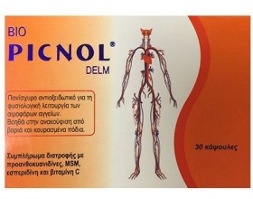 Medichrom Bio Pincol Delm Συμπλήρωμα Διατροφής με Αντιοξειδωτική Δράση για τη Φυσιολογική Λειτουργία του Κυκλοφορικού Συστήματος, 30 κάψουλες