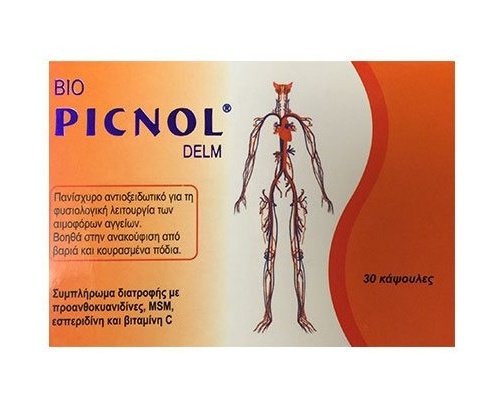 Medichrom Bio Pincol Delm Συμπλήρωμα Διατροφής με Αντιοξειδωτική Δράση για τη Φυσιολογική Λειτουργία του Κυκλοφορικού Συστήματος, 30 κάψουλες Medichrom Bio Pincol Delm Συμπλήρωμα Διατροφής με Αντιοξειδωτική Δράση για τη Φυσιολογική Λειτουργία του Κυκλοφορικού Συστήματος, 30 κάψουλες