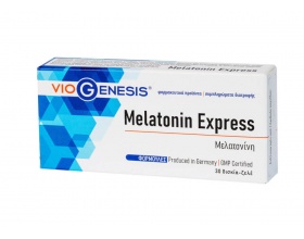 VioGenesis Melatonin Express Μελατονίνη 2mg σε υπογλώσσια gel για άμεση απορρόφηση 30tabs  