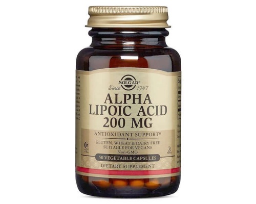 Solgar Alpha Lipoic Acid 200mg Συμπλήρωμα Διατροφής Άλφα Λιποϊκού Οξέως με Αντιοξειδωτική δράση, 50 φυτικές κάψουλες