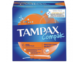 Tampax Compak Super Plus, Ταμπόν Υψηλής Απορροφητικότητας, για Αυξημένη Ροή, 16τεμ.