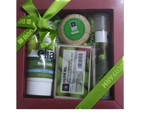 BodyFarm Mini Gift Set Olive Oil Σετ Δώρου για Περιποίηση Σώματος με Λάδι Ελιάς, 4τμχ
