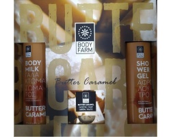 BodyFarm Gift Set Butter Caramel Σετ Δώρου με  Αφρόλουτρο, Γαλάκτωμα Σώματος & Σαπούνι, 3τμχ
