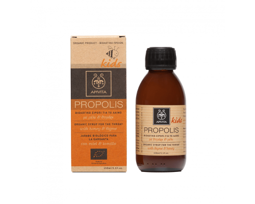 APIVITA PROPOLIS Kids Βιολογικό σιρόπι για το λαιμό με μέλι και θυμάρι 150 ml APIVITA PROPOLIS Kids Βιολογικό σιρόπι για το λαιμό με μέλι και θυμάρι 150 ml