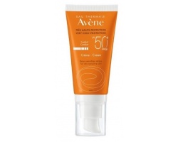 Avene Eau Thermale Cream SPF50+ Αντηλιακή Κρέμα Προσώπου για Ξηρό & Ευαίσθητο Δέρμα, 50ml